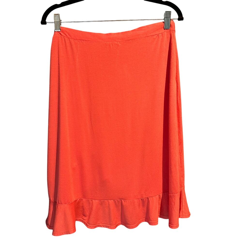 NWT Max Studio Size Small Coral Wrap Skirt Flowy Beach Cruise Boho Transitional - Picture 2 of 10